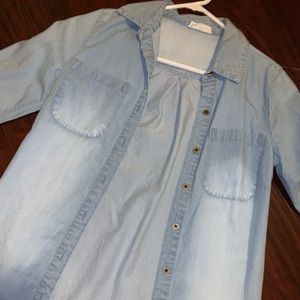 women’s denim button up